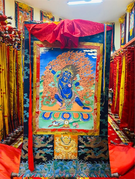 Thangka Kim Cương Thủ thêu vải Nepal (MC03346KC)